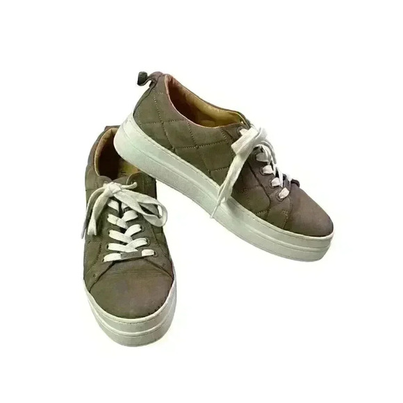 J/Slides Women's Aimee Quilted Suede Platform Sneakers SIZE-8 - Picture 1 of 9